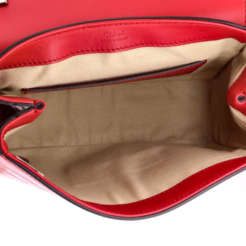 C Double Carry Bag Crocodile Embossed