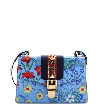 Sylvie Shoulder Bag Flora Leather Small