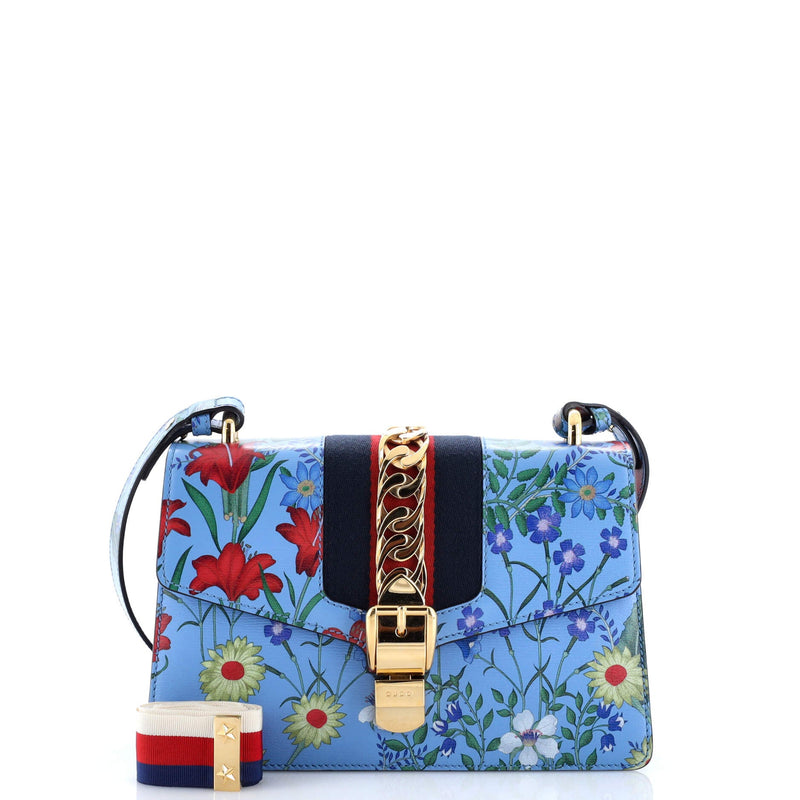 Sylvie Shoulder Bag Flora Leather Small