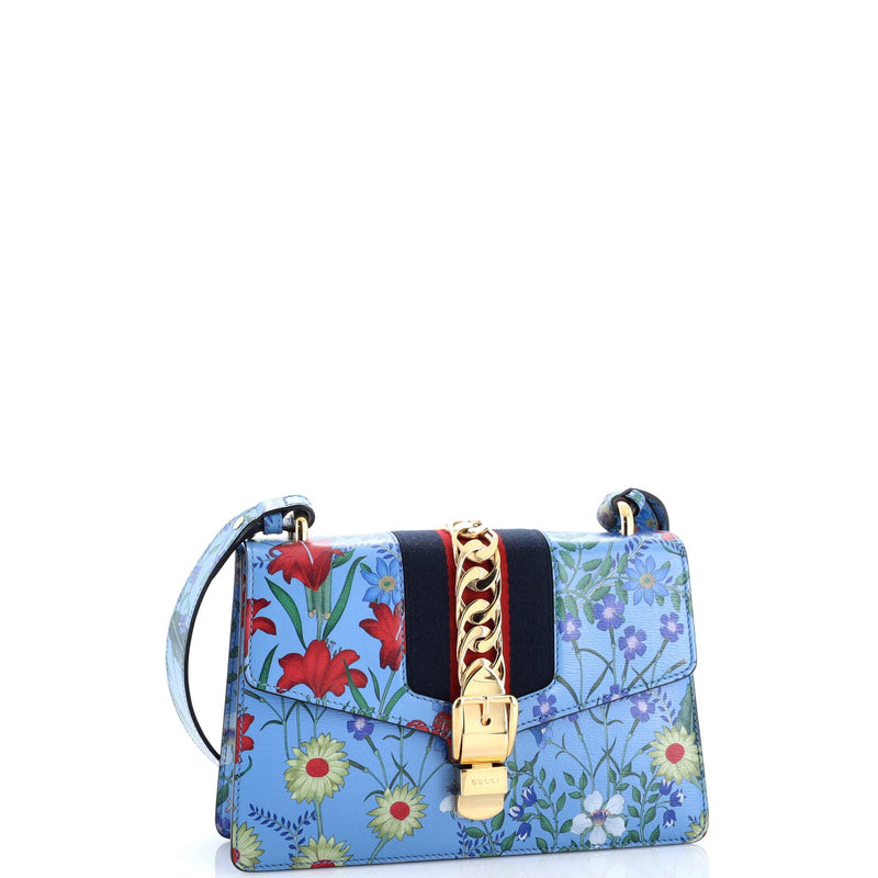 Sylvie Shoulder Bag Flora Leather Small