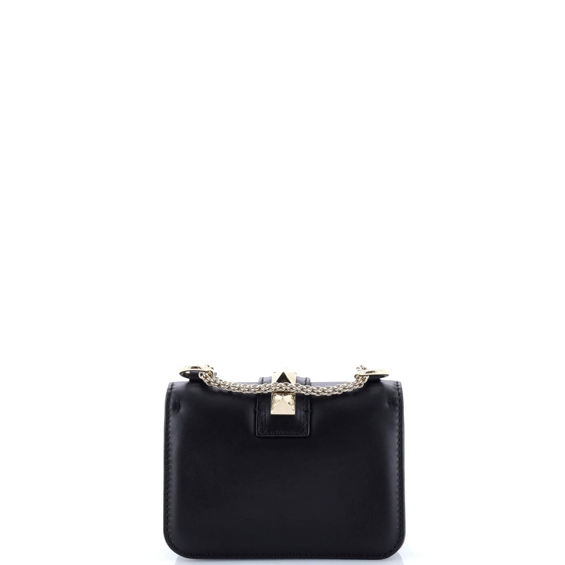 Glam Lock Shoulder Bag Leather Mini