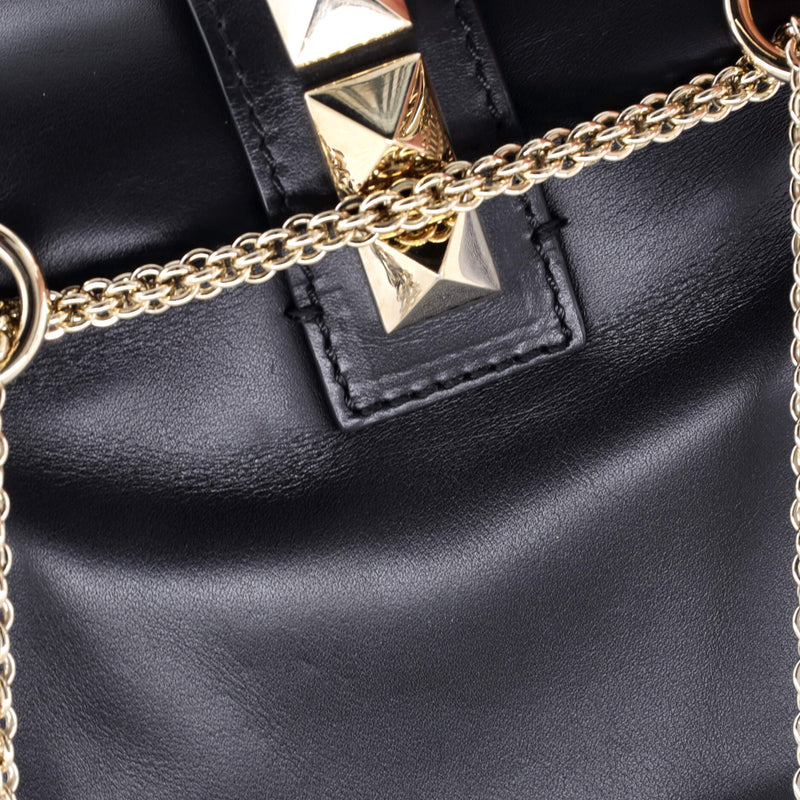Glam Lock Shoulder Bag Leather Mini