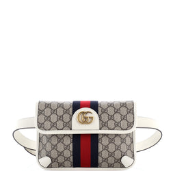 Ophidia Flap Belt Bag Gg Coated Canvas
