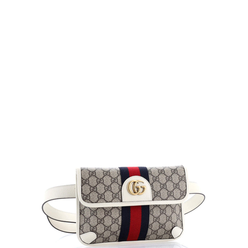 Ophidia Flap Belt Bag Gg Coated Canvas
