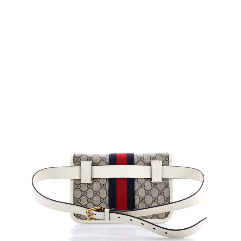 Ophidia Flap Belt Bag Gg Coated Canvas