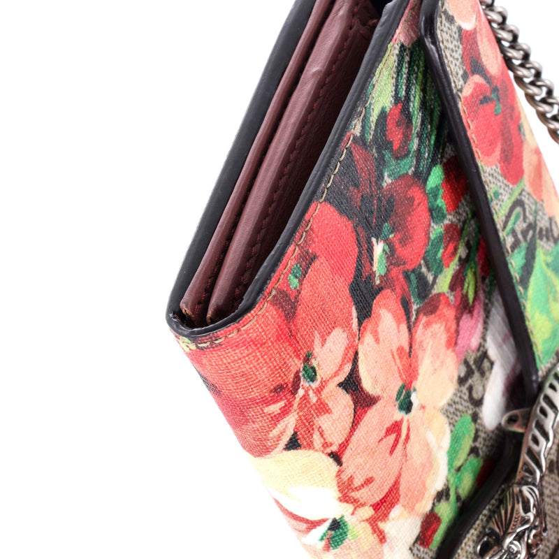Dionysus Chain Wallet Blooms Print Gg