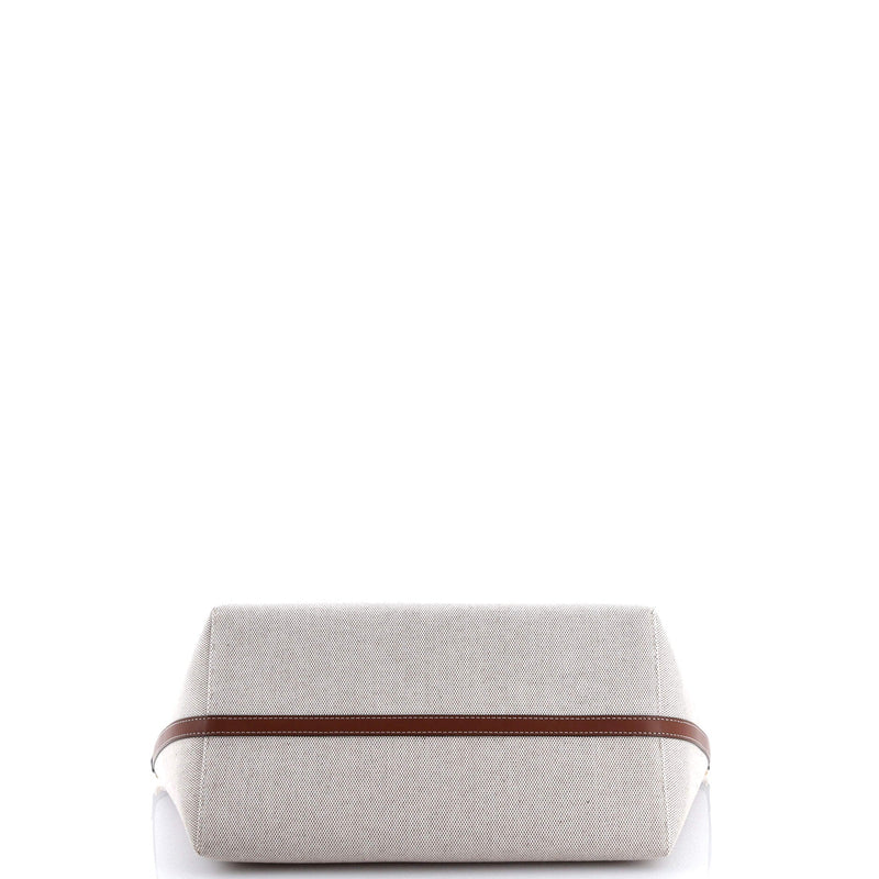 Soft Pocket Tote Canvas With Leather