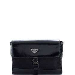 Buckle Flap Crossbody Bag Re-Nylon And