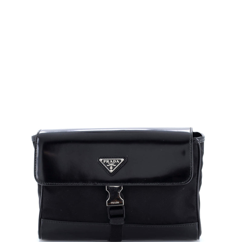 Buckle Flap Crossbody Bag Re-Nylon And