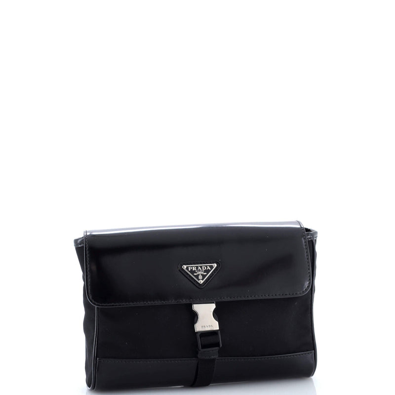 Buckle Flap Crossbody Bag Re-Nylon And