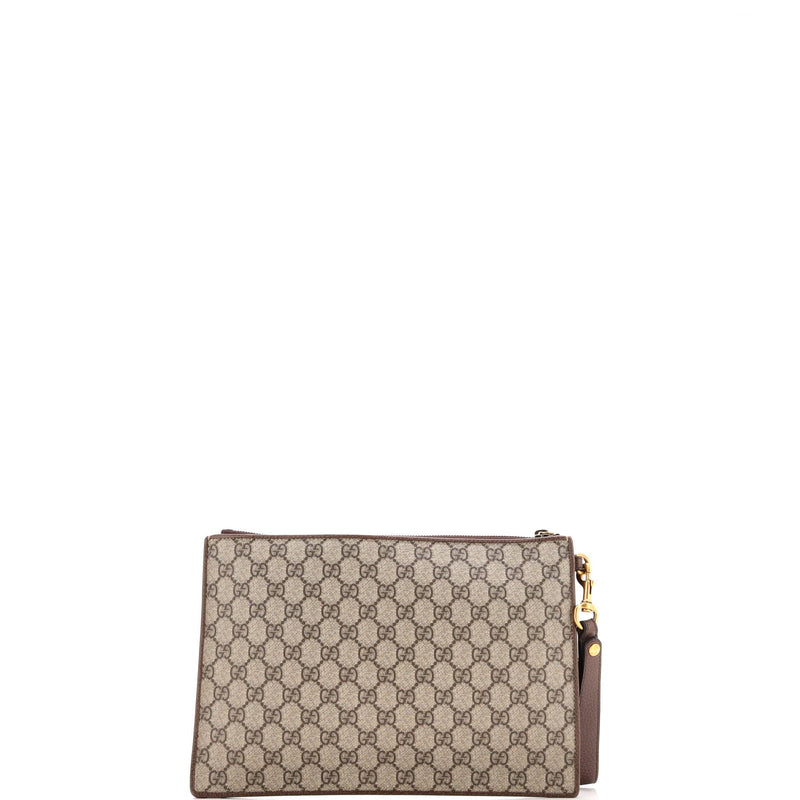 Courrier Pouch Gg Coated Canvas With