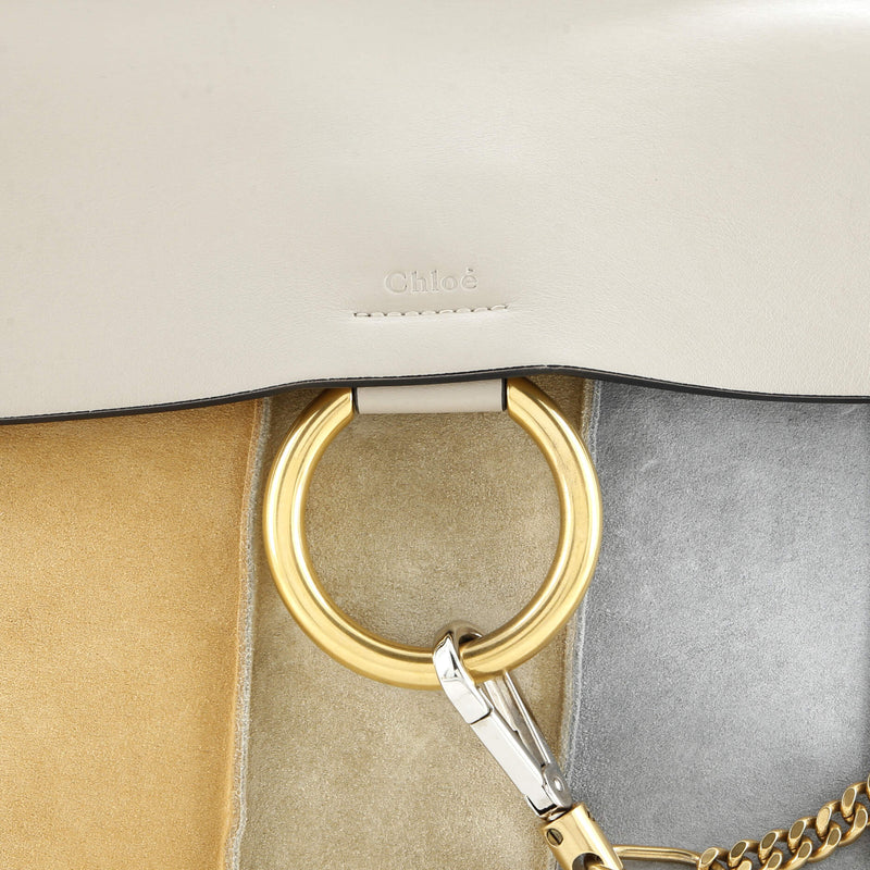 Faye Shoulder Bag Stitched Suede And
