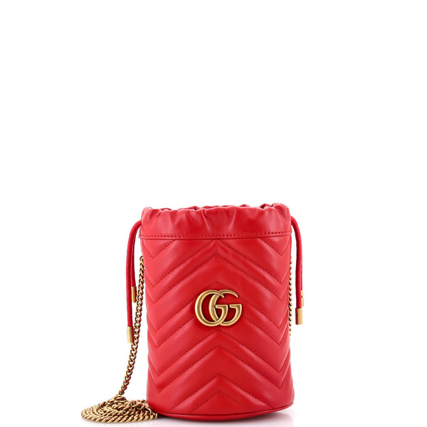 Gg Marmont Bucket Bag Matelasse Leather