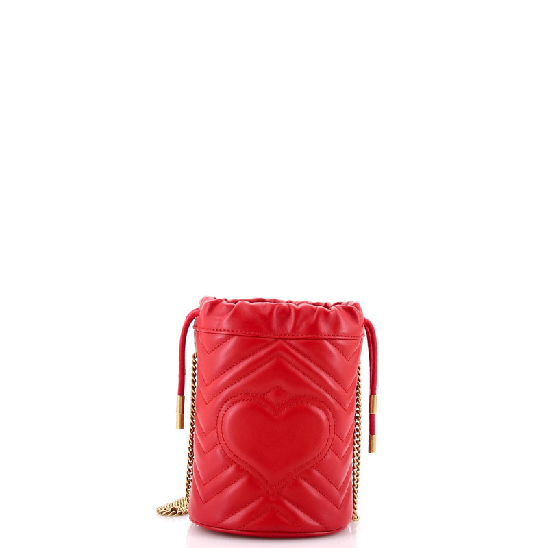 Gg Marmont Bucket Bag Matelasse Leather