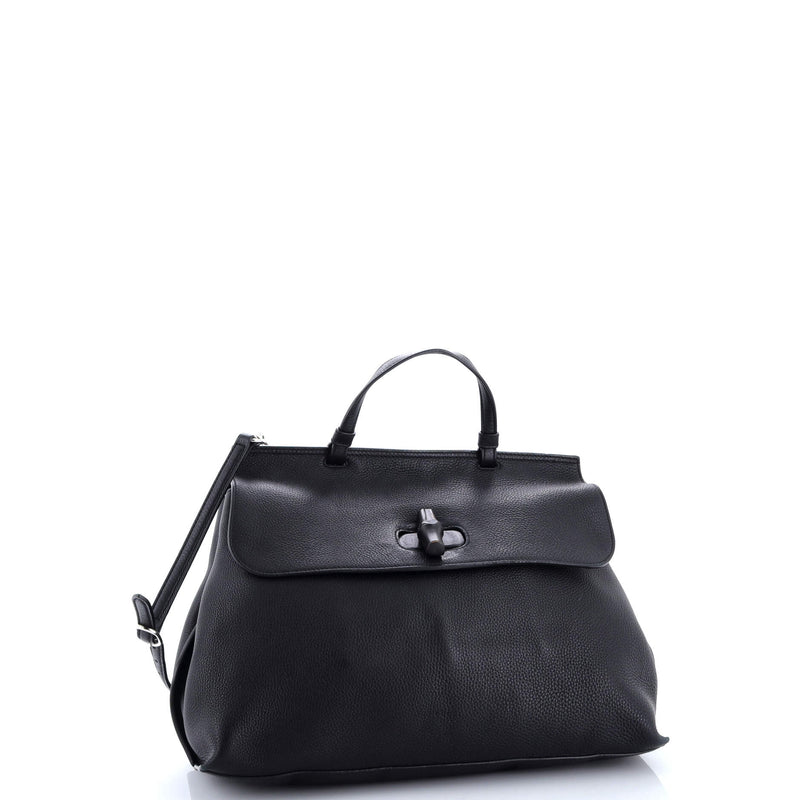 Bamboo Daily Top Handle Bag Leather