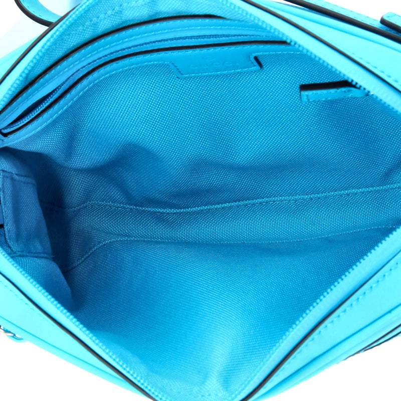 Front Zip Crossbody Bag Gg Rubber Effect