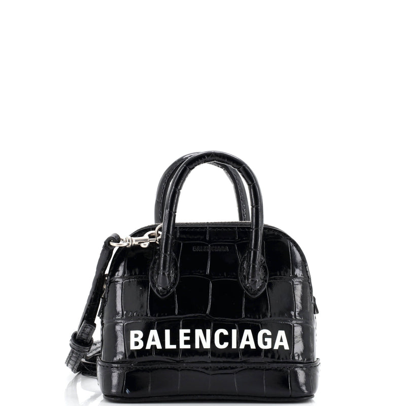 Logo Ville Bag Crocodile Embossed