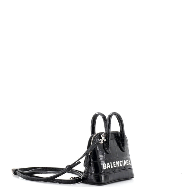 Logo Ville Bag Crocodile Embossed