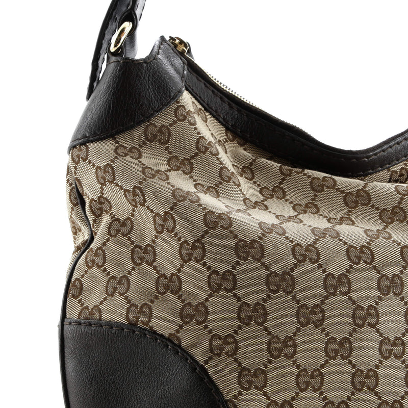 Charlotte Zip Hobo Gg Canvas With