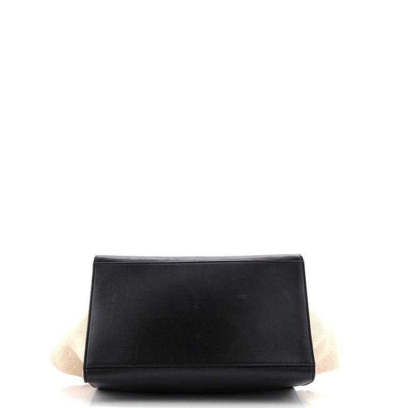 Trapeze Bag Leather With Canvas Medium