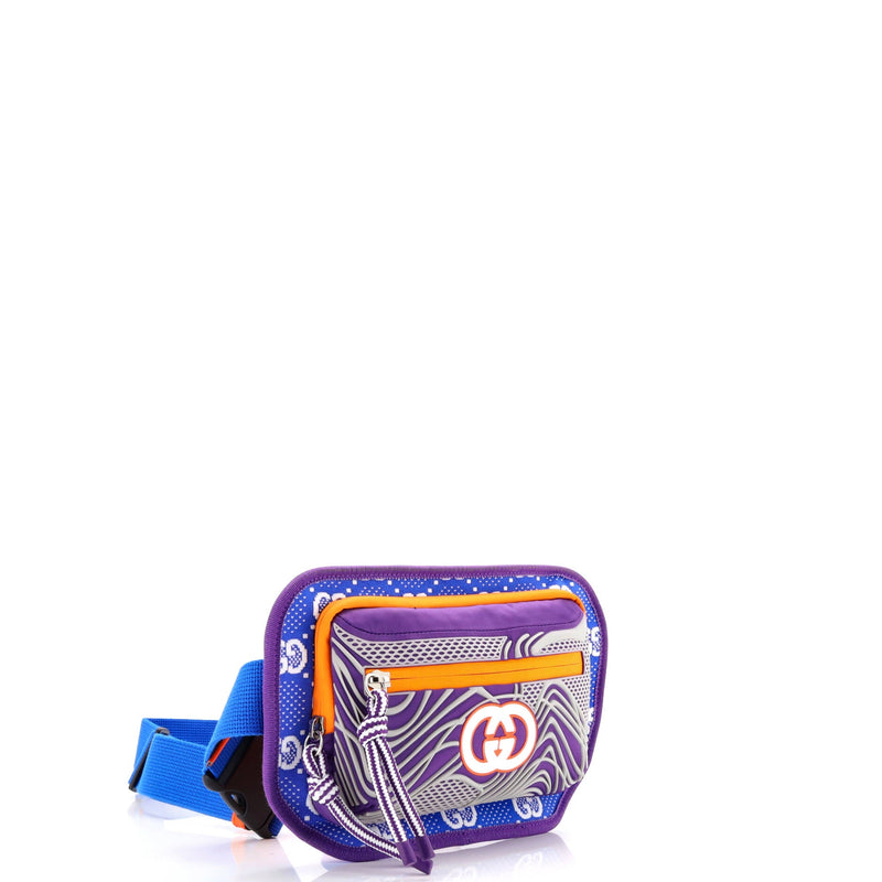 Panelled Front Pocket Belt Bag Backpack