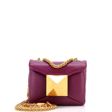 One Stud Chain Flap Bag Leather Micro