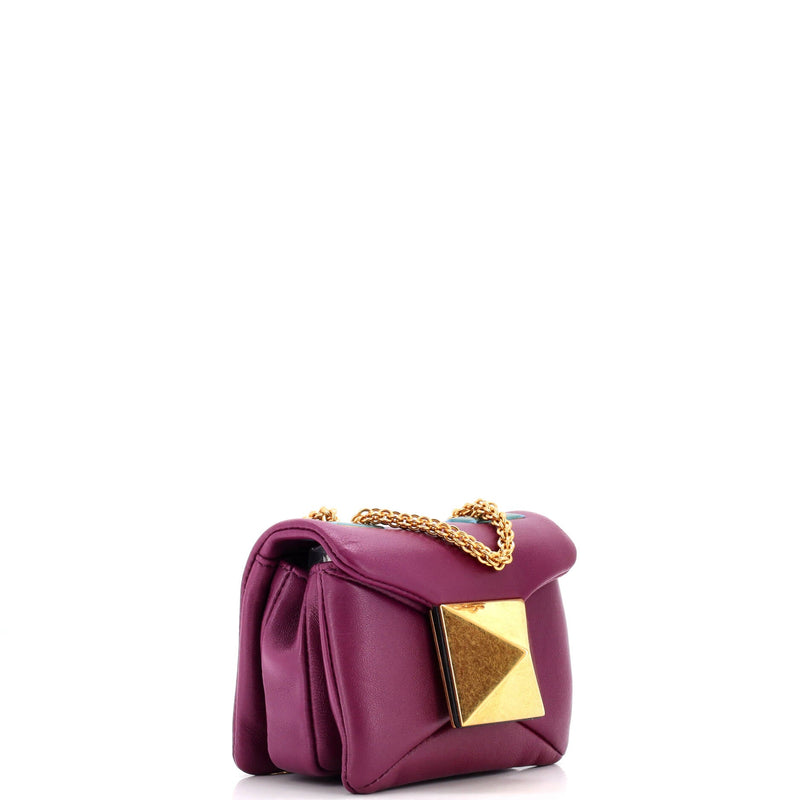 One Stud Chain Flap Bag Leather Micro