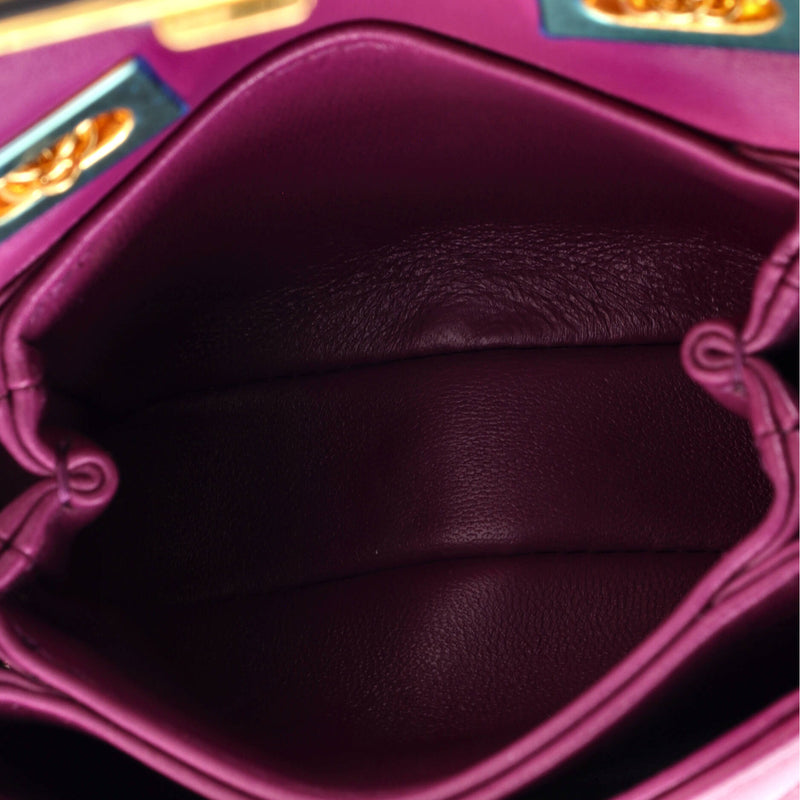 One Stud Chain Flap Bag Leather Micro
