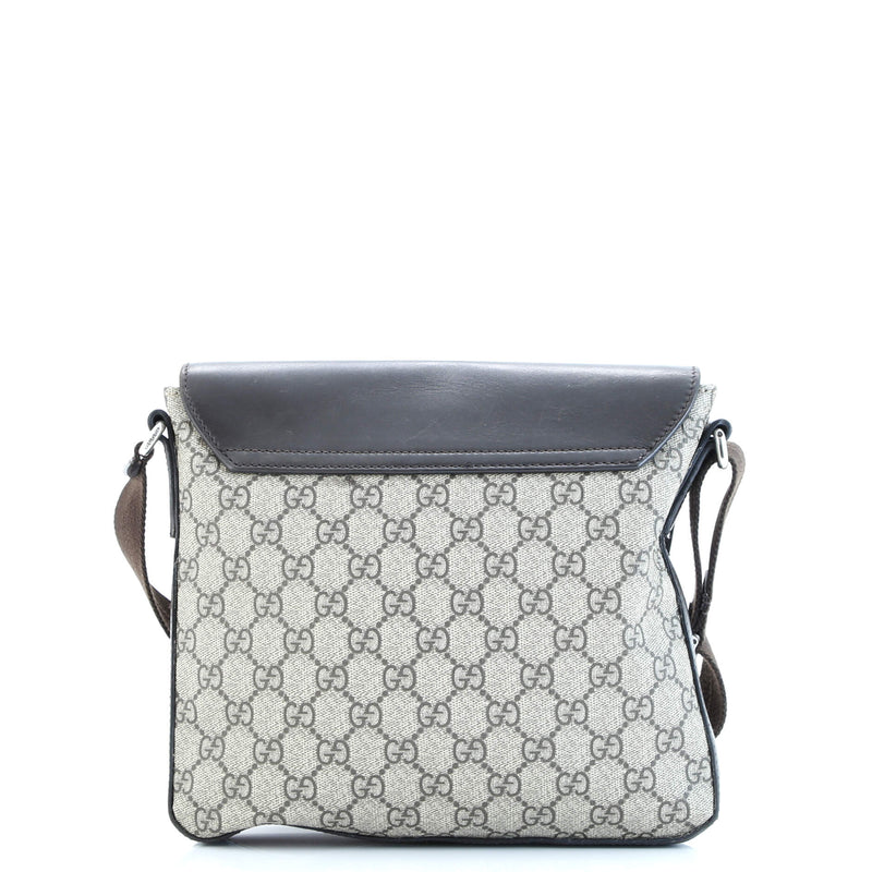 Flap Messenger Bag Gg Coated Canvas With
