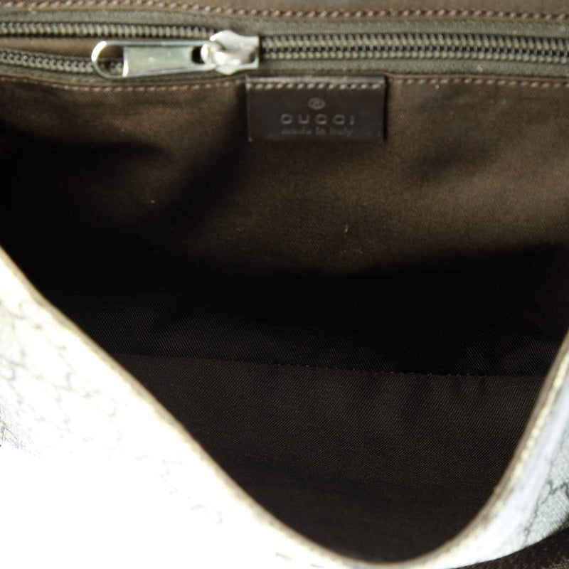 Flap Messenger Bag Gg Coated Canvas With