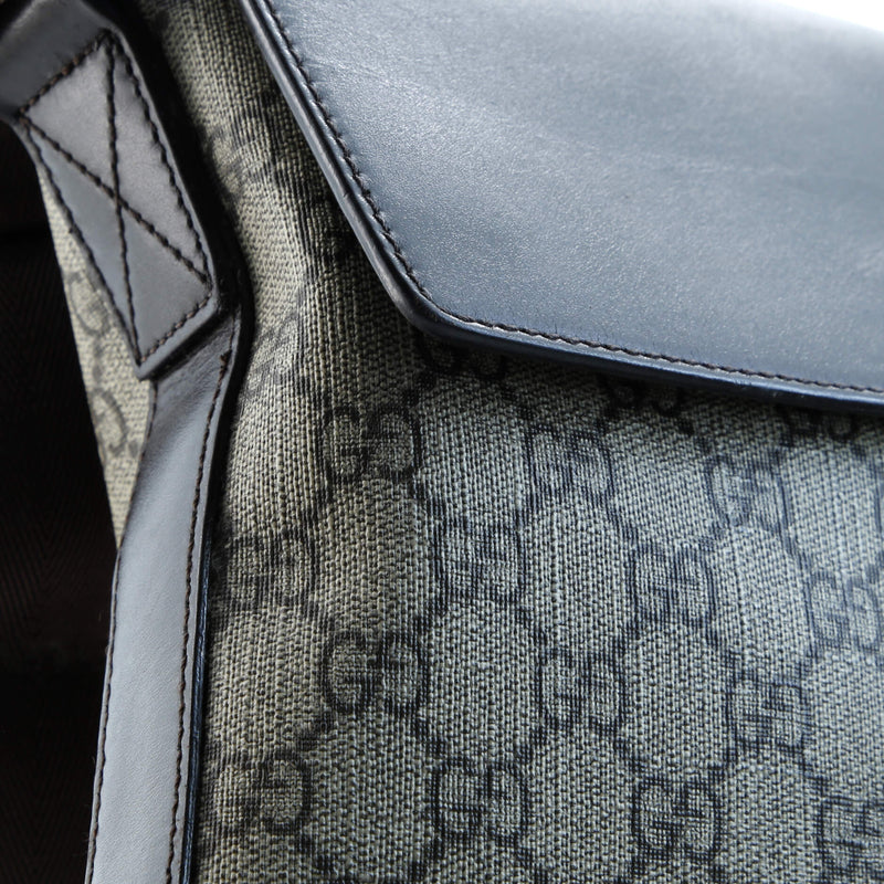 Flap Messenger Bag Gg Coated Canvas With
