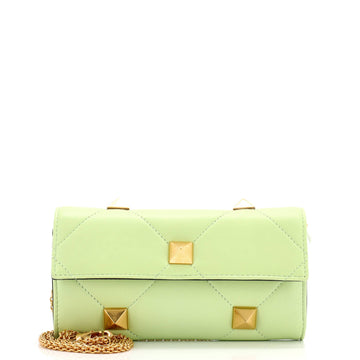 Roman Stud Wallet On Chain Quilted
