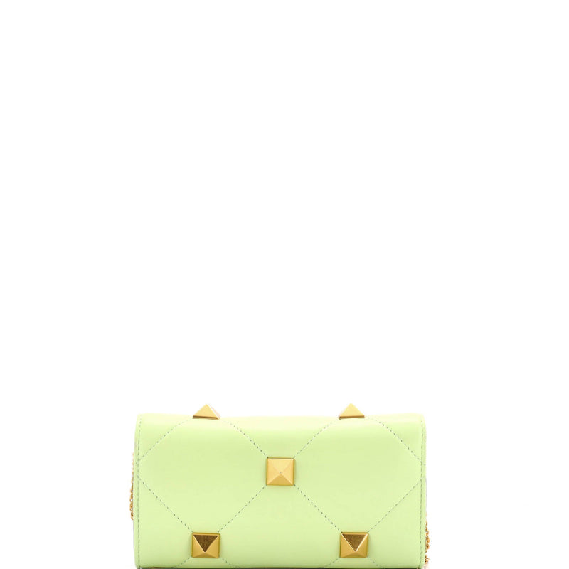 Roman Stud Wallet On Chain Quilted
