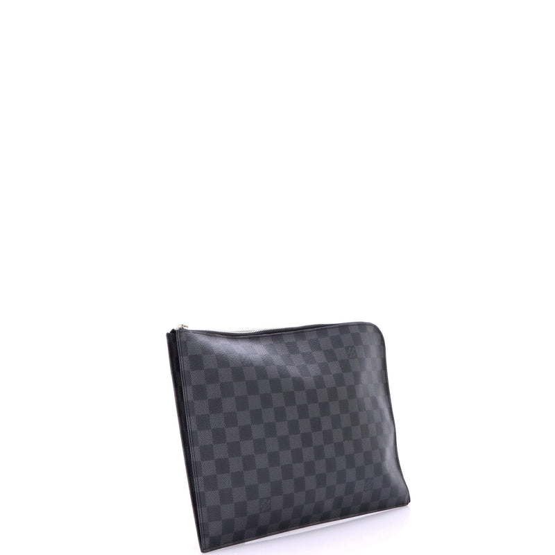 Zip Around Pochette Jour Damier Graphite