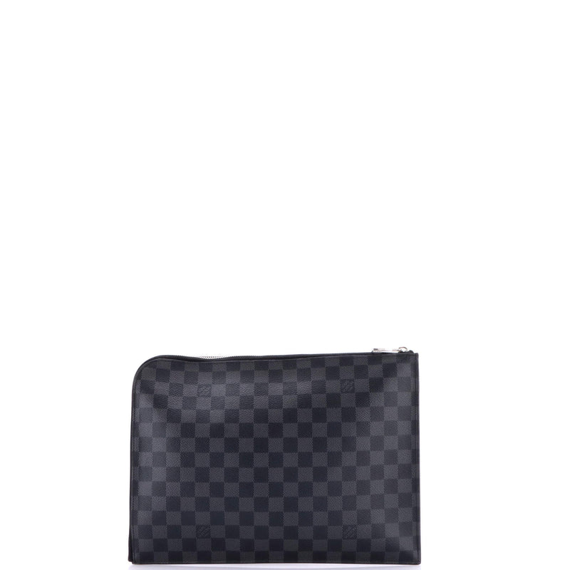 Zip Around Pochette Jour Damier Graphite