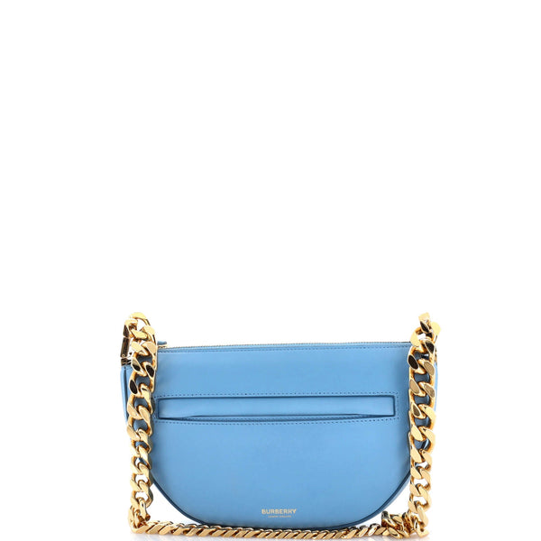 Olympia Zip Chain Shoulder Bag Leather