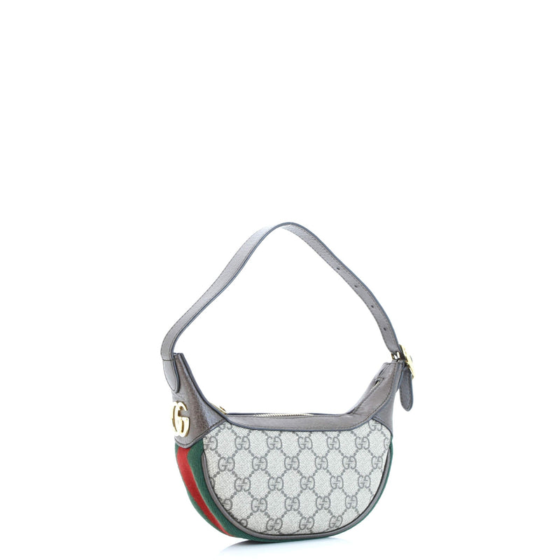 Ophidia Half Moon Bag Gg Coated Canvas