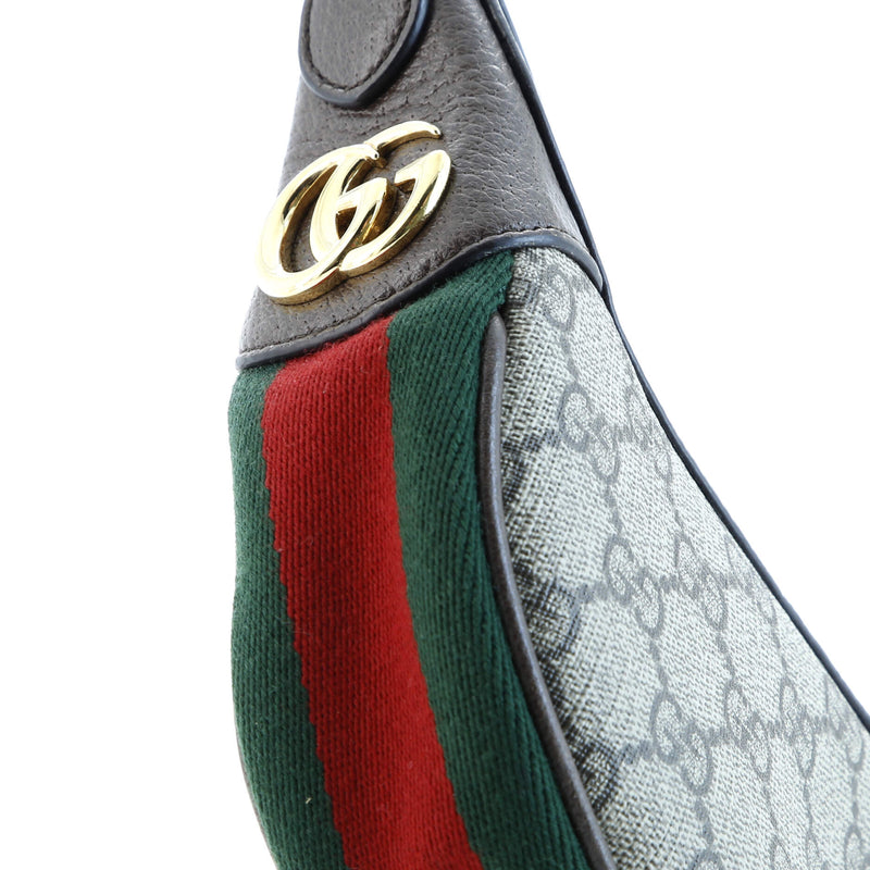 Ophidia Half Moon Bag Gg Coated Canvas