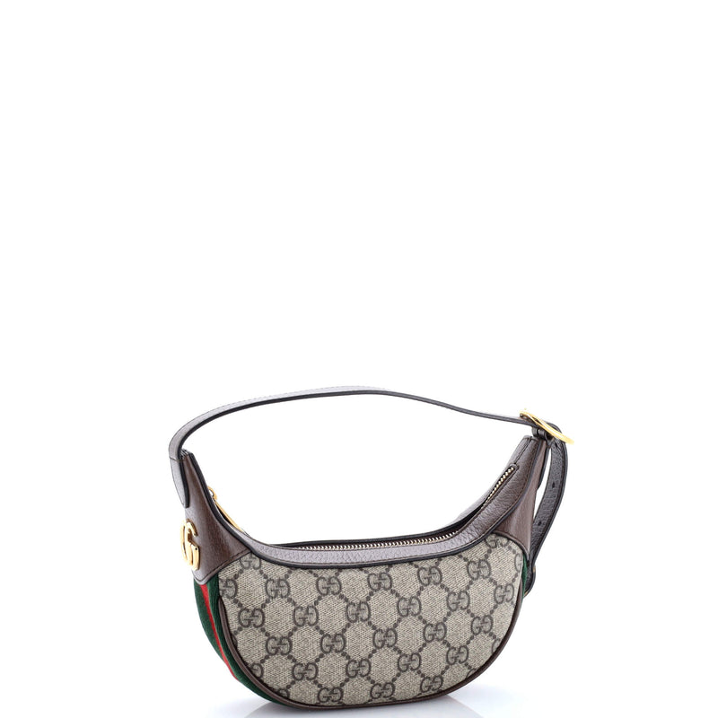 Ophidia Half Moon Bag Gg Coated Canvas