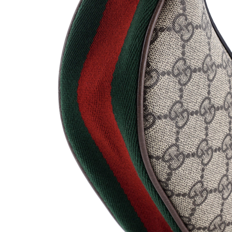 Ophidia Half Moon Bag Gg Coated Canvas