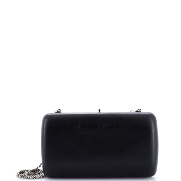 Logo Convertible Chain Box Clutch