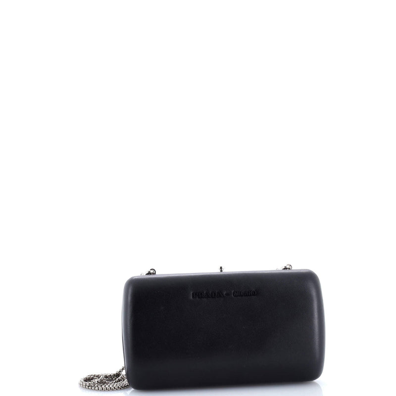 Logo Convertible Chain Box Clutch