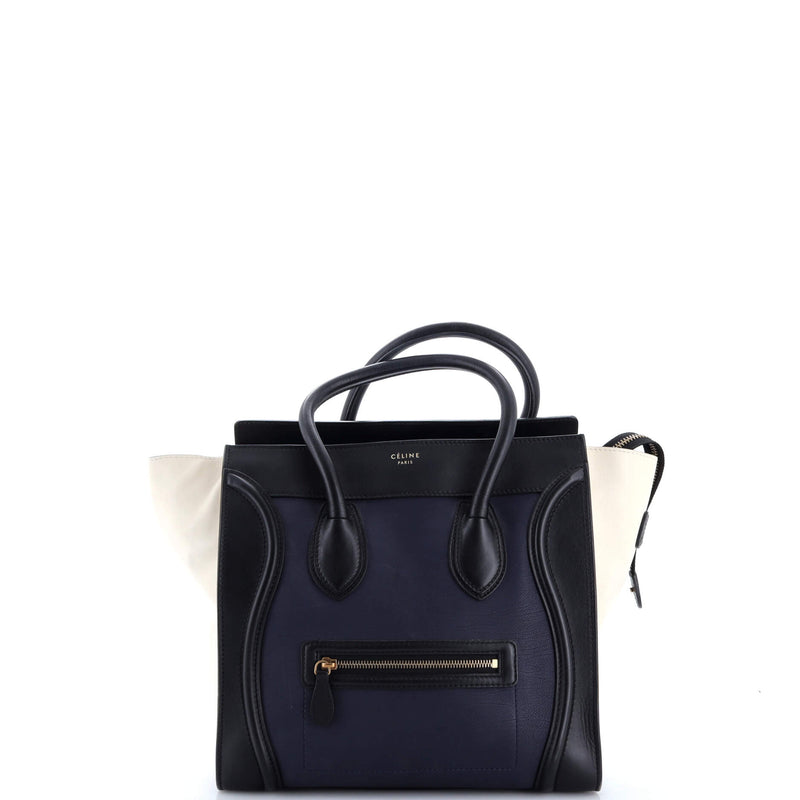 Tricolor Luggage Bag Leather Mini