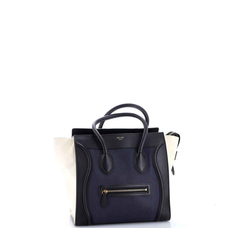 Tricolor Luggage Bag Leather Mini