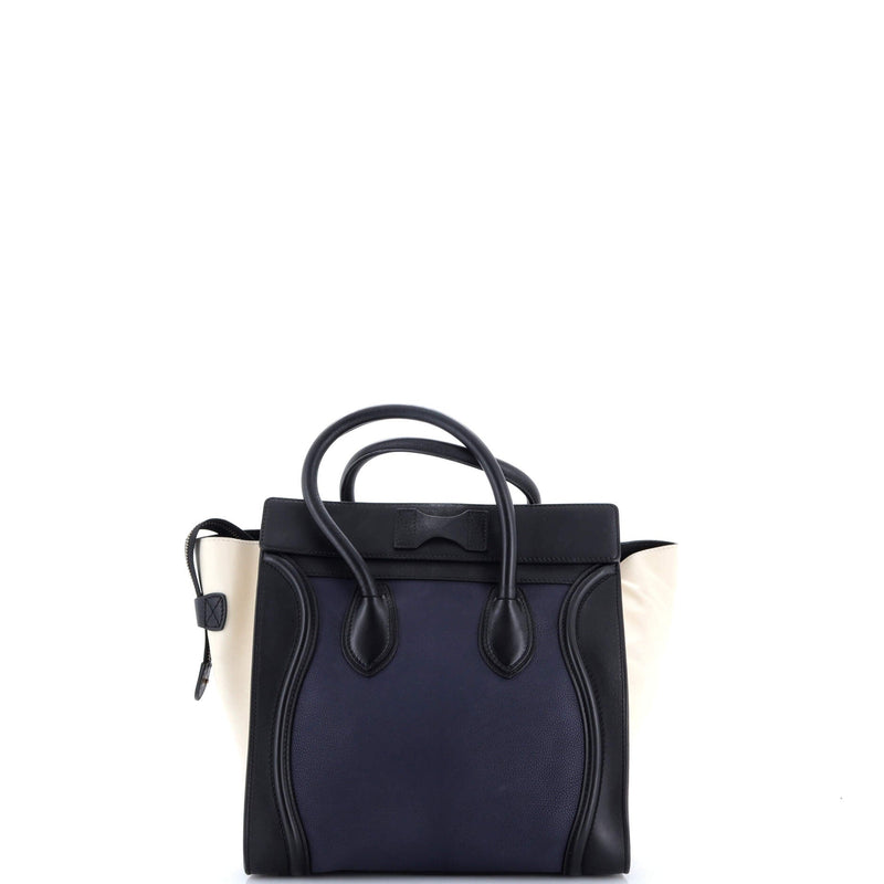 Tricolor Luggage Bag Leather Mini