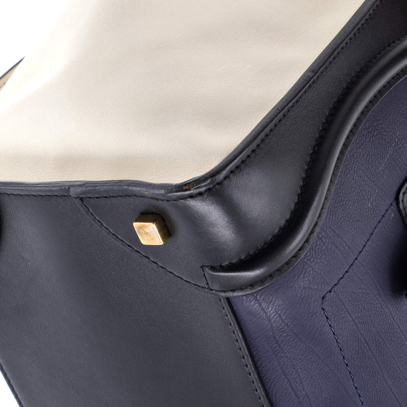 Tricolor Luggage Bag Leather Mini