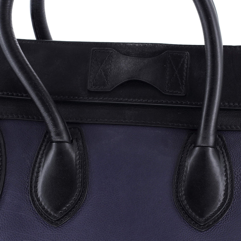 Tricolor Luggage Bag Leather Mini