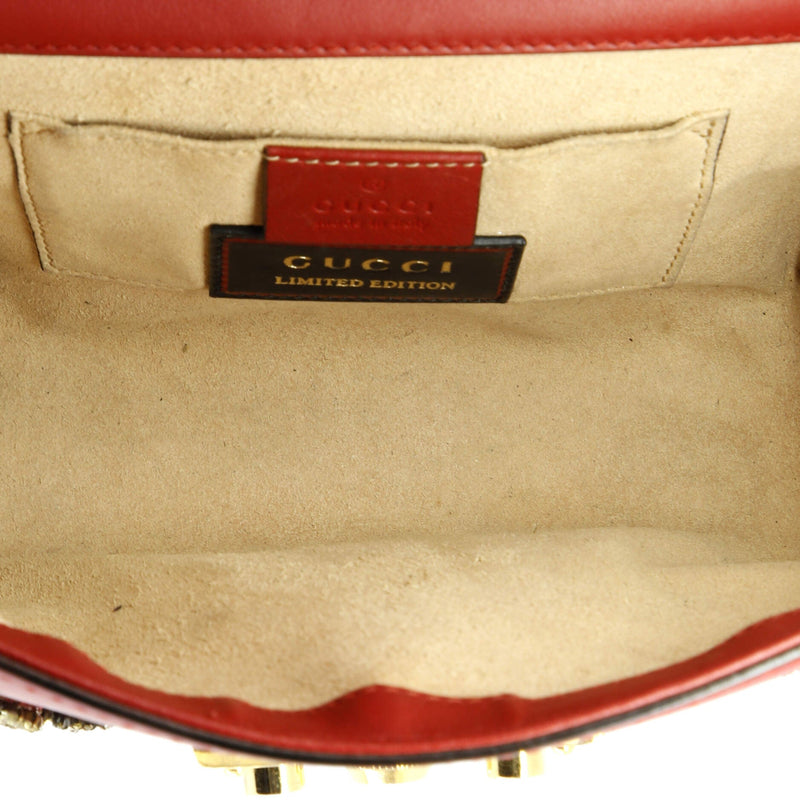 Padlock Shoulder Bag Embellished Leather