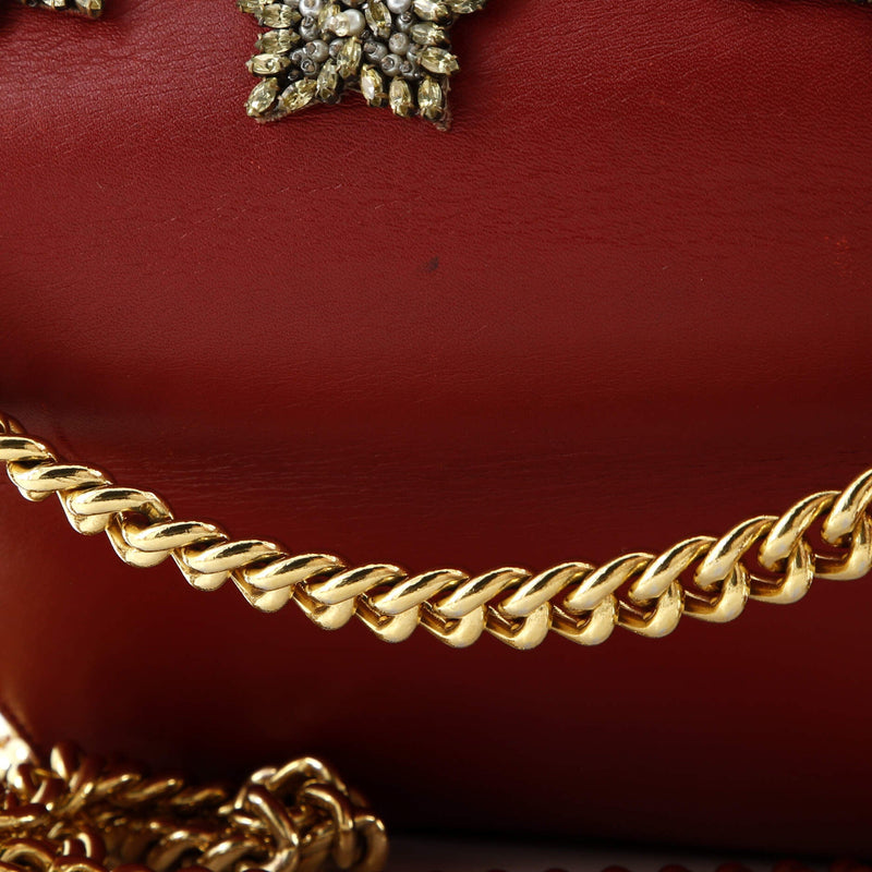 Padlock Shoulder Bag Embellished Leather