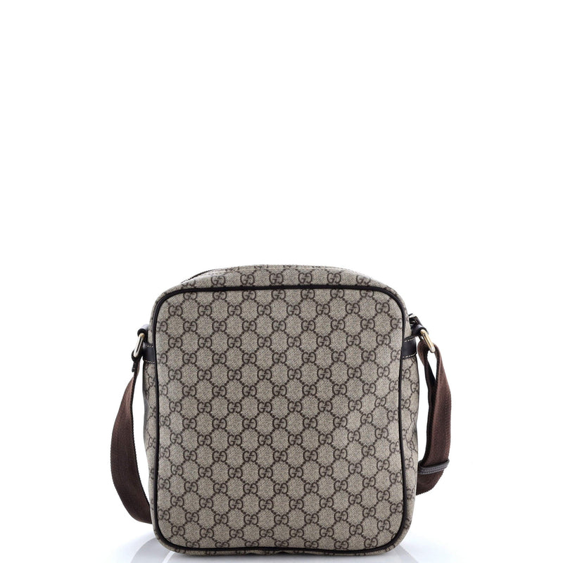 Front Zip Messenger Gg Coated Canvas